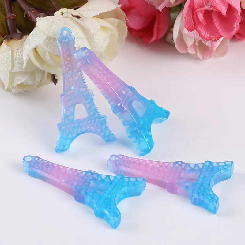20pcs resin eiffel tower glitter color for DIY necklace decoration keychain pendant 20pcs resin eiffel tower glitter color for DIY necklace decoration keychain pendant