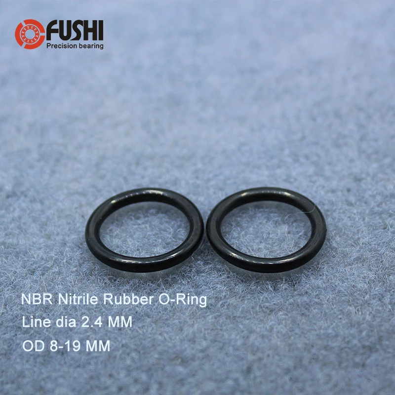 CS2.4mm NBR Rubber O RING OD 8/9/10/11/12/13/14/15/16/17/18/19*2.4 mm 100PCS O-Ring Nitrile Gasket seal Thickness 2.4mm ORing