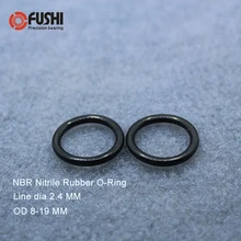 CS2.4mm NBR Rubber O RING OD 8/9/10/11/12/13/14/15/16/17/18/19*2.4 mm 100PCS O-Ring Nitrile Gasket seal Thickness 2.4mm ORing