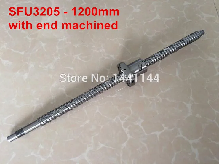

SFU3205- 1200mm ballscrew with ball nut with BK25/BF25 end machined