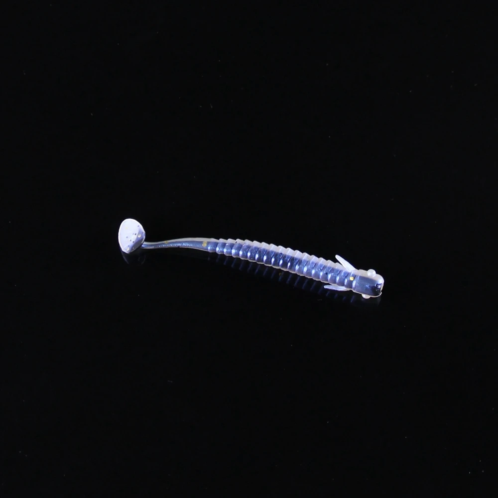 24pcsLot 8cm 2g 9 Colors Paddle Tail Soft Grubs 3D High Imitation Fish Lure Jig Head Soft Lure For Bass Fishing Mandarin Fish  (7)