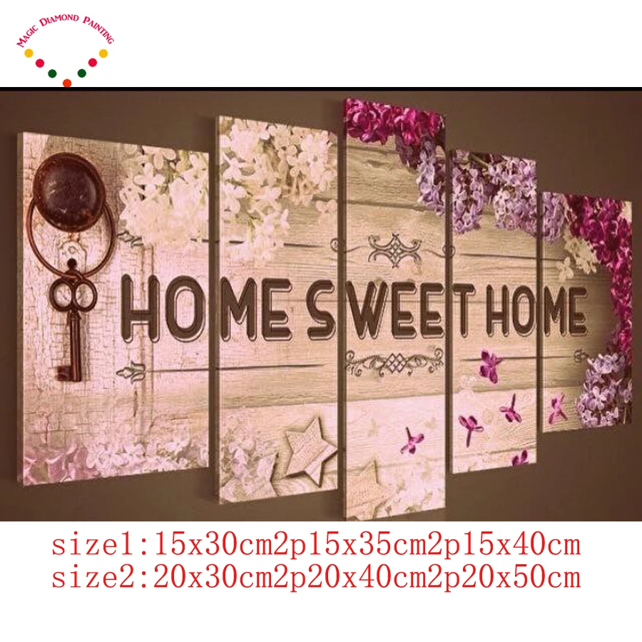 Sweet Home фото Декор полный 5D Классическая Алмазный рисунок Diy Живопись Мозаика