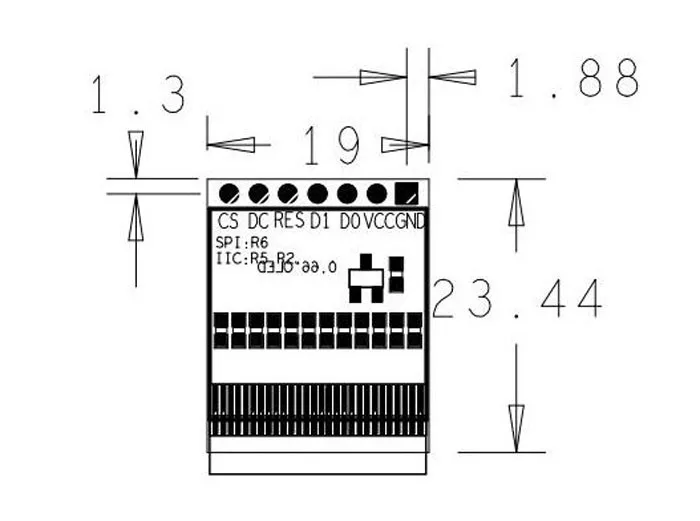 Белый 0,66 дюймов OLED Дисплей модуль 64x48 0,66 "ЖК-дисплей Экран SPI для Arduino AVR STM32