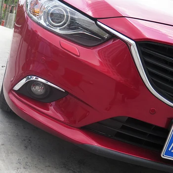 

Fit For Atenza M6 GJ CHROME 2013 2014 2015 2016 Front Fog Light Lamp Cover Eyebrow Eyelid Garnish Streamers Outer Foglight trim