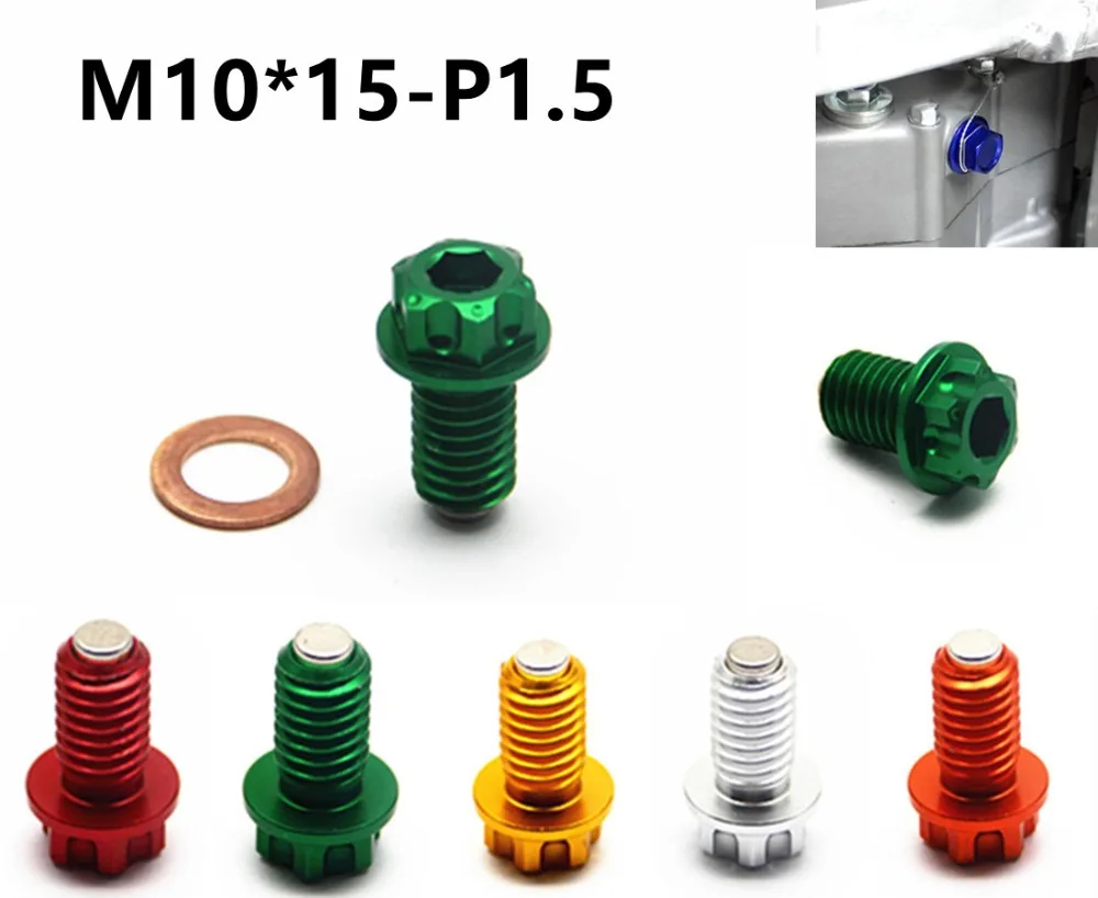 M10*15*P1.5 Motorcycle parts oil drain screw drain water screw Oil Drain Plug Bolt Screw for