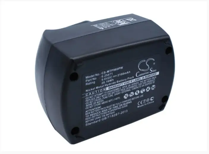 Аккумулятор Cameron Sino 2100 мАч для METABO BS 9 6 BS9.6 BSP9.6 BSZ9.6 с воздушным охлаждением BSZ9.6IM Plus