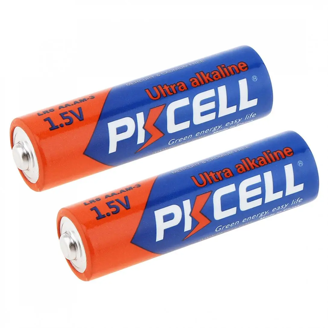 4 шт. щелочные батареи PKCELL AA LR6 1 5 В E91 AM3 UM3 MN1500 Primary 2A Batteires для камеры и