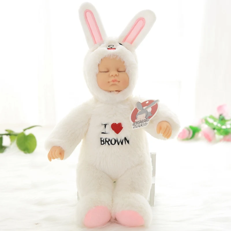 Reborn sleeping baby doll kawaii bebe слон животное плюшевая игрушка розовая свинья Высокое качество Моделирование девочка кукла Прямая