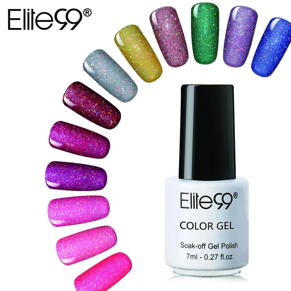 

Elite99 7ml Neon Color Soak off UV Gel Varnish Long Lasting Rainbow Nail Gel Semi Permanent Nail Art Polish Gel All 12 Colors