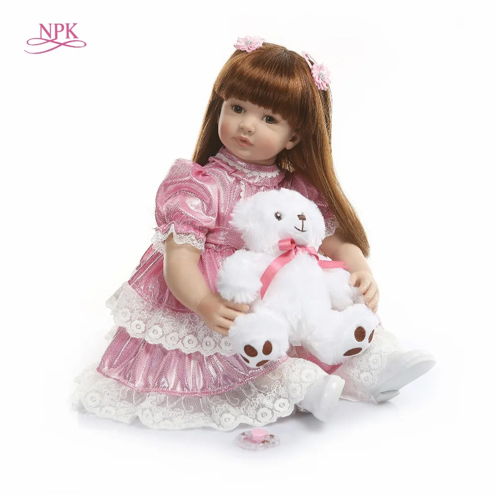 

NPK 60cm Silicone Vinyl Reborn Baby Doll Toy For Girl Exquisite Princess Toddler Alive Babies Child Birthday Gift Play House Toy
