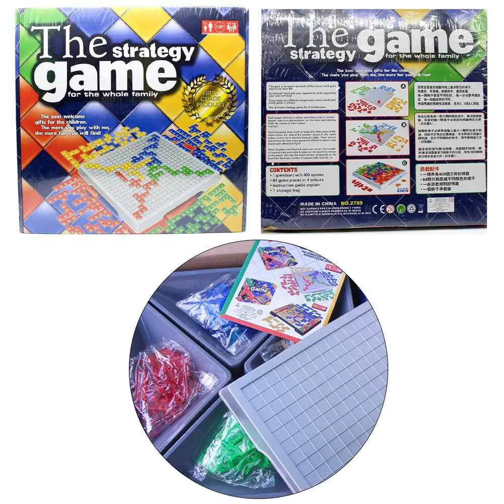 Настольная игра Blokus, развивающие игрушки, 484 квадратов, легко играть для детей, русская коробка серии, игры в помещении