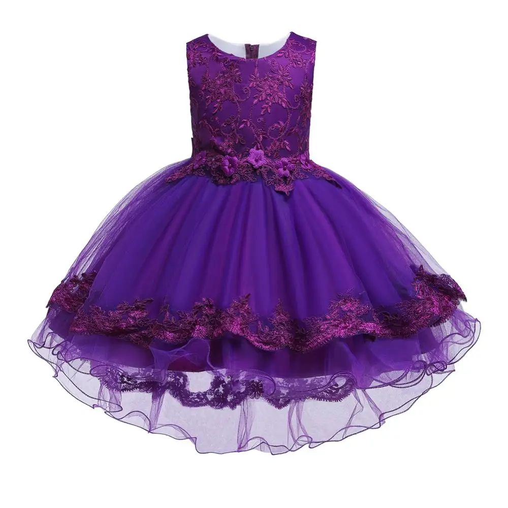 

Flower Girls Lace Wedding Flower Tulle Princess Dresses Party High Low Dance Evening Prom Gown