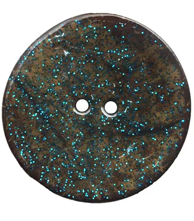 

1 PCs 2 Holes Enamel Blue silver powder Coconut Shell Buttons Fit Sewing And Scrapbooking 63mm Decorative Buttons XP0356
