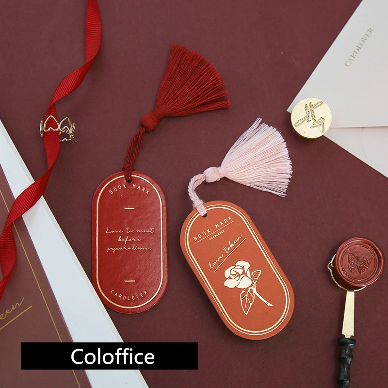 Coloffice кожаная Закладка любовь стихотворение серия винтажная художественная