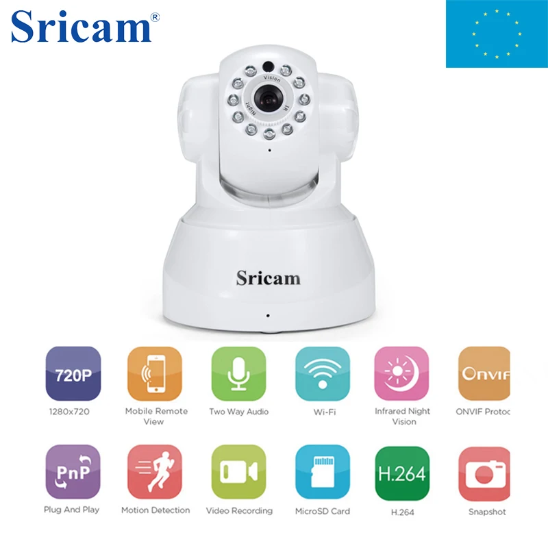 Local Shipping ! Sricam SP012 Wireless CCTV IP Camera 720P Wifi Pan Tilt Two Way Audio TF Card Home Security P2P Remote IP Cam camera : image Local Shipping ! Sricam SP012 Wireless CCTV IP Camera 720P Wifi Pan Tilt Two Way Audio TF Card Home Security P2P Remote IP Cam camera