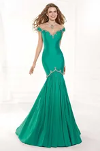 High Quality Mermaid V-ausschnitt Bodenlangen Taft Abendkleid 2016 Lange Flügelärmeln Sleeveless Abend-formales Kleid Drapierte F1536