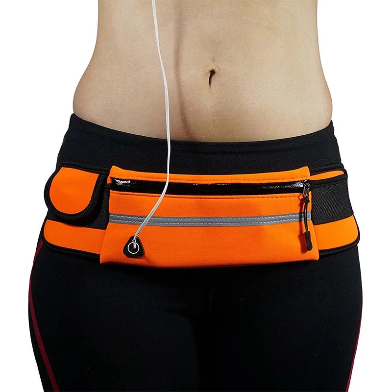 Waterproof Running Waist Bag Canvas Sports Jogging Portable Outdoor Phone Holder Belt Bag Women Men Fitness Sport Accessories
