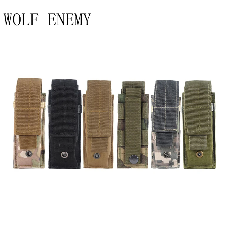 

Molle Tactical Clip Single Mag Magazine Pouch Open Top Pistol Cartridge Clip Pouch for USUG 30 Round