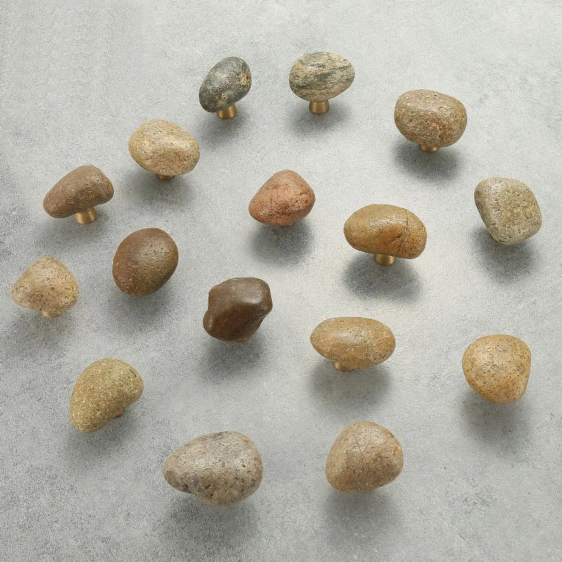 فريد الحجر الطبيعي + باب من سبائك الزنك درج مجلس الوزراء خزانة مقبض سحب المقابض أثاث مقبض الجملة