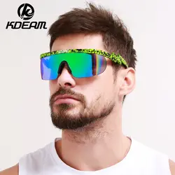 KDEAM 2019 летние новые спортивные очки мужские очки, негабаритные солнцезащитные очки для отдыха с плоским верхом Квадратные солнцезащитные