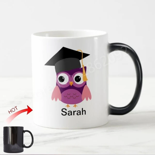 personalized graduation owl coffee