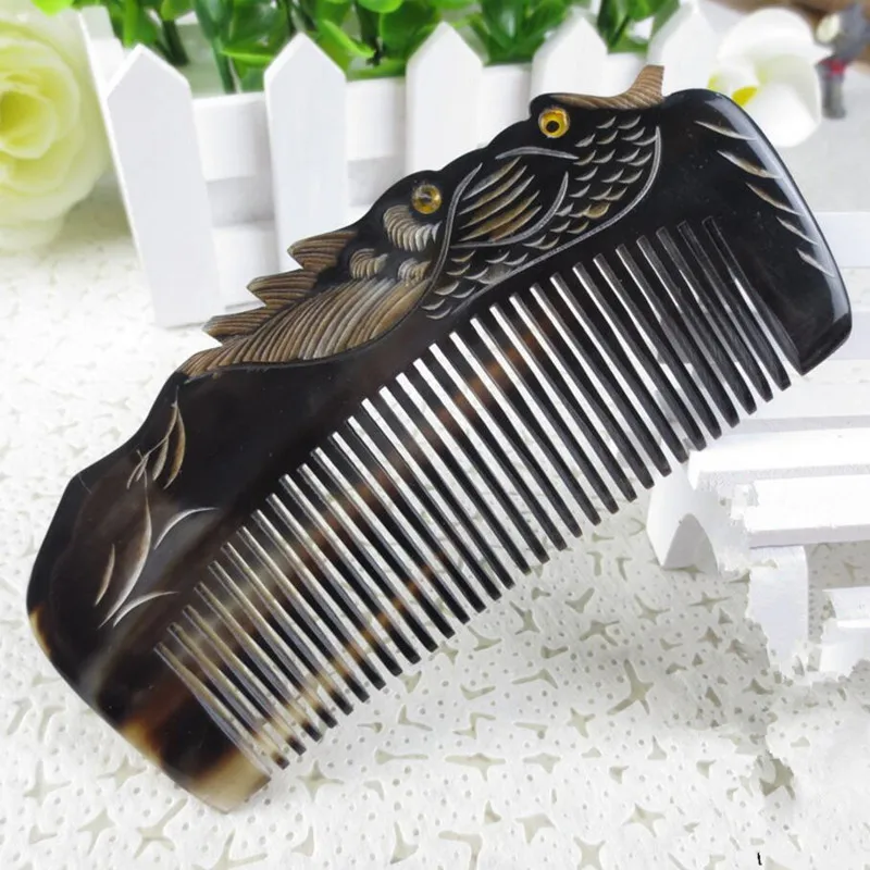 10 шт. массажная щётка для волос с широкими зубьями|horn comb|hair styling combbuffalo horn comb |