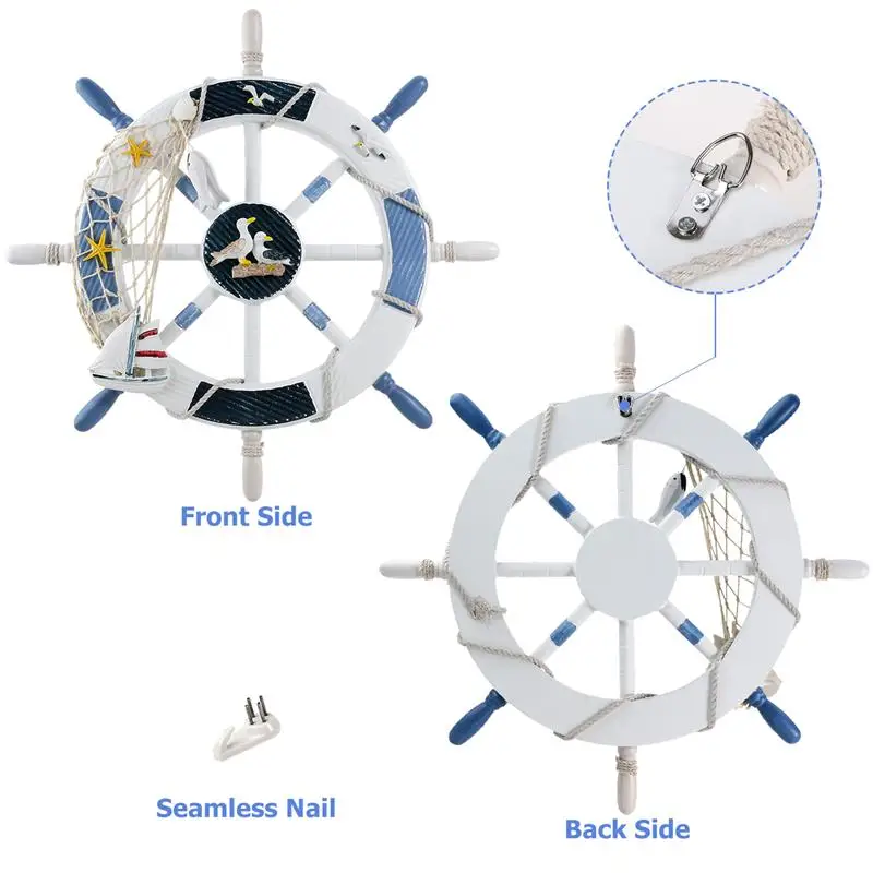 Якорь рулевой деревянная лодка корабль руль колеса домашний Декор стены вечерние Морской Декор колеса