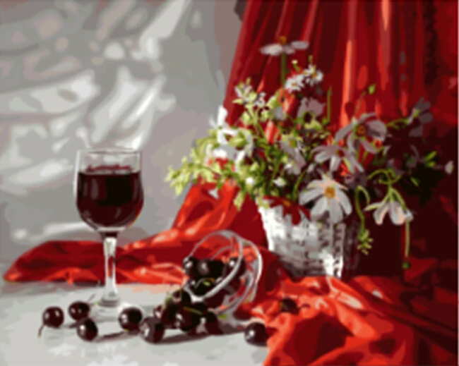 

DIY Painting By Numbers Framed Pictures Digital Oil Painting On Canvas Of Flower Home Decaor Wall Art 40*50cm GX21269