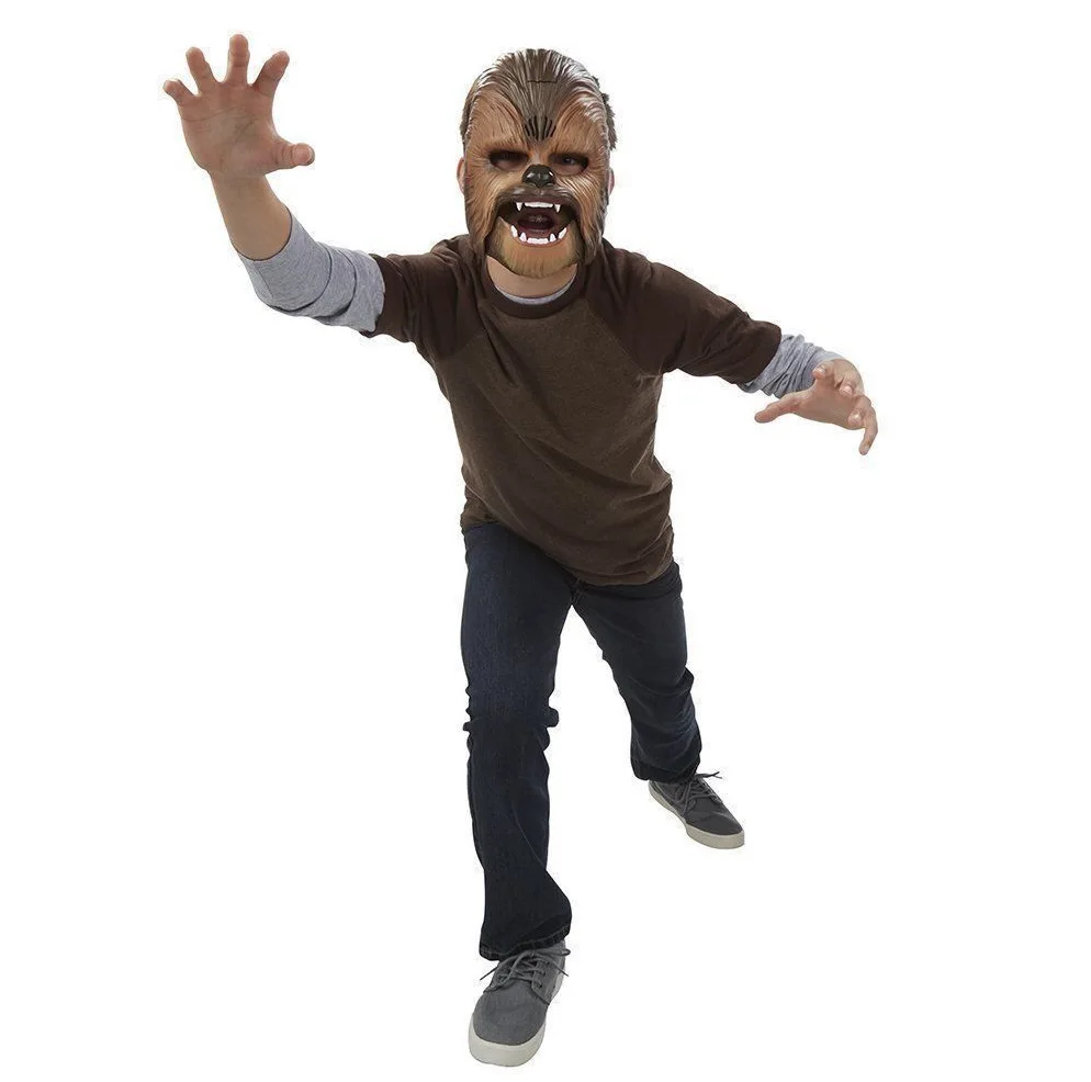 Игрушка для мальчика Chewbacca светящаяся маска Пробуждение силы ребенок Хэллоуин фестиваль сцена косплей электронный разговор маска супергероя с голосом