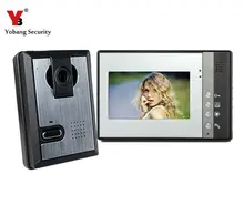 Yobang Security Yobang Security 7″ Video Intercom Color Video Door Phone Night Vision ,multi apartments video door phone