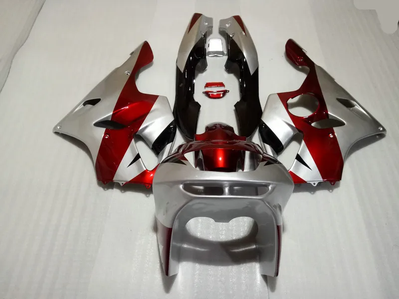 

Custom Fairing Kit for KAWASAKI Ninja ZX6R 94 95 96 97 ZX 6R 1994 1997 Red silver black Motorcycle Fairings set+7gifts KZ03