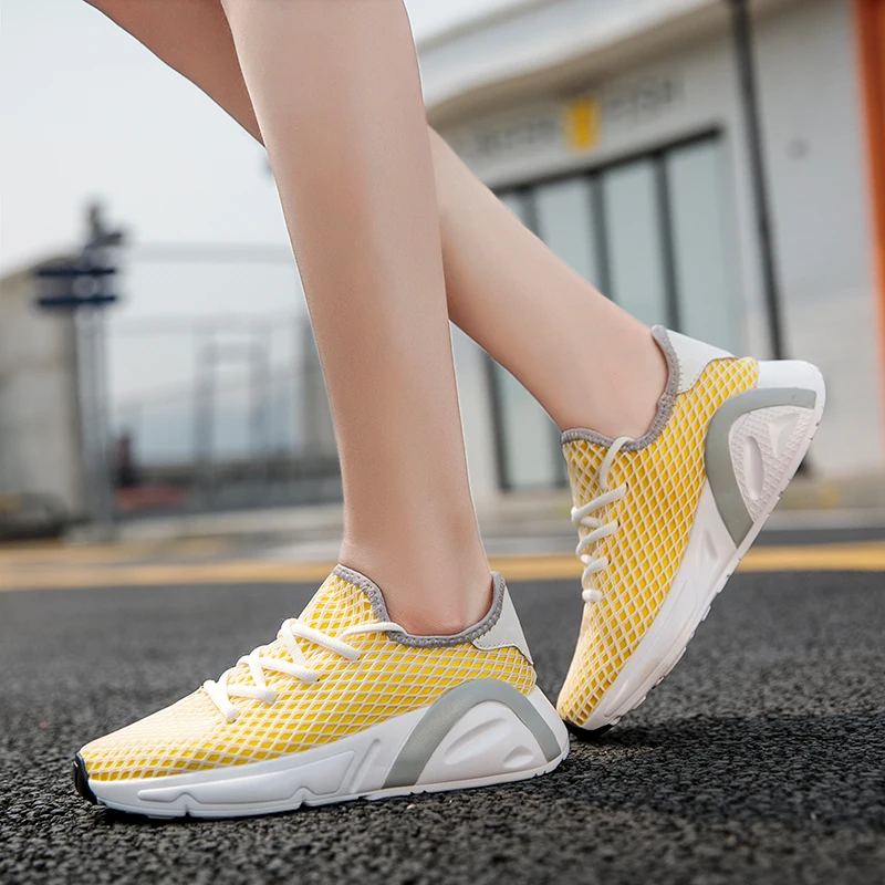 

mesh Sneakers Women 2019 Autumn Ladies Casual Shoes Trendy Breathable Platform Trainers Women Soft Sole Vulcanized Shoes