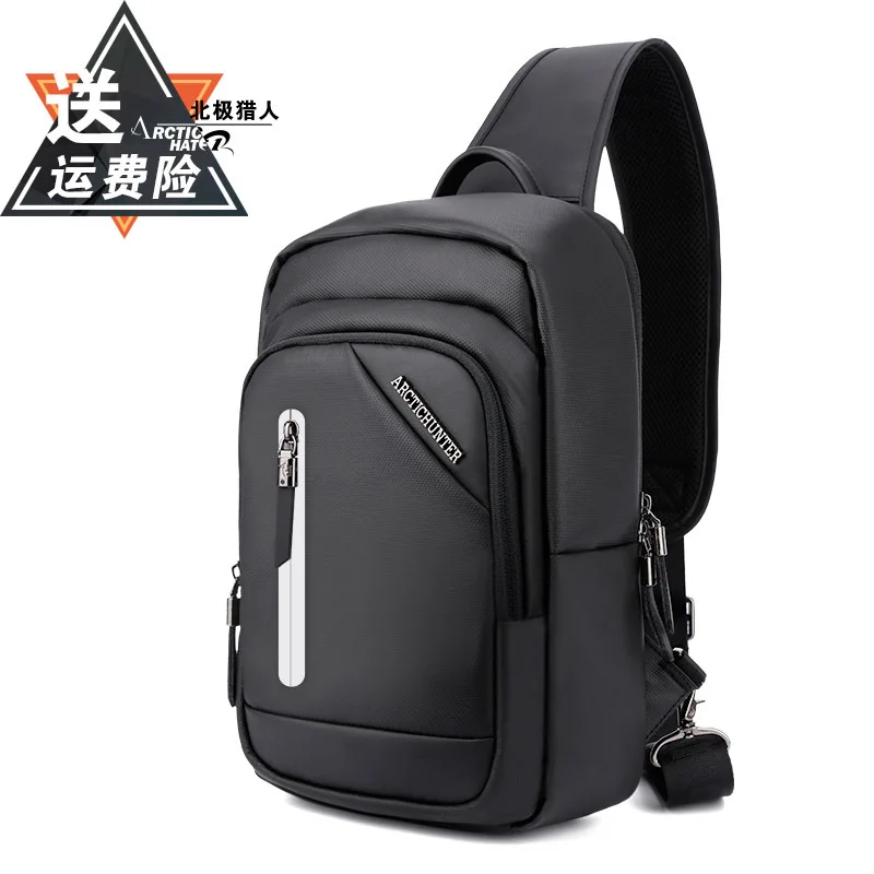

Designer Chest Bag Men's Chest Pack Oxford Waterproof Wear-Resisting External USB Charge Travel Crossbody Bags For Men Gift 2019