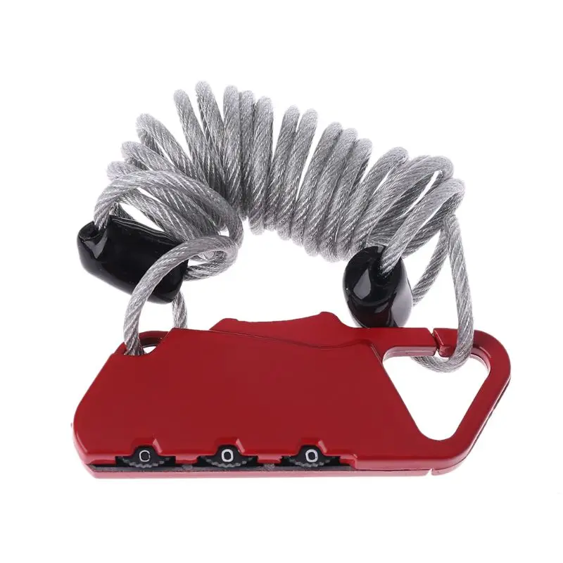

Foldable Security Travel Code Lock Anti Thief Motorbike Bicycle Wheel Disc Combination Spring Cable Lock