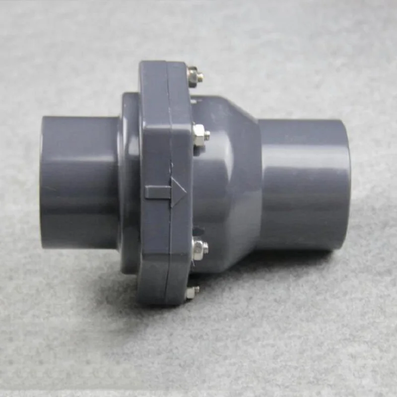 ПВХ обратный клапан 50 мм внутренний пластиковый клапан обратный DN25 DN32 DN40 DN50 универсальный вертикальный горизонтальный клапан