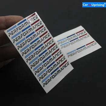

10pcs M Performance Accessories Nickel Alloy Color Car Stickers and Decal for BMW X5 X6 E46 E39 E84 E60 E90 F10 F30 Car styling
