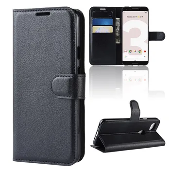 

100pcs/lot lychee litchi wallet leather cover case For Google pixel 3 XL lite For pixel 2 XL