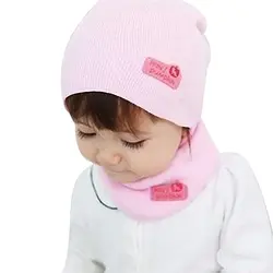 Зимняя детская шапка для маленьких девочек + шарф, костюм casquette enfant