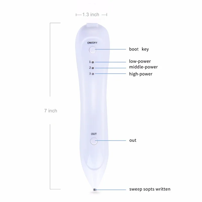 Точечный ластик для ухода за кожей ручка моль тату метка удаление темных пятен удаления угрей Лазерная плазменная Ручка инструмент для ухода за кожей