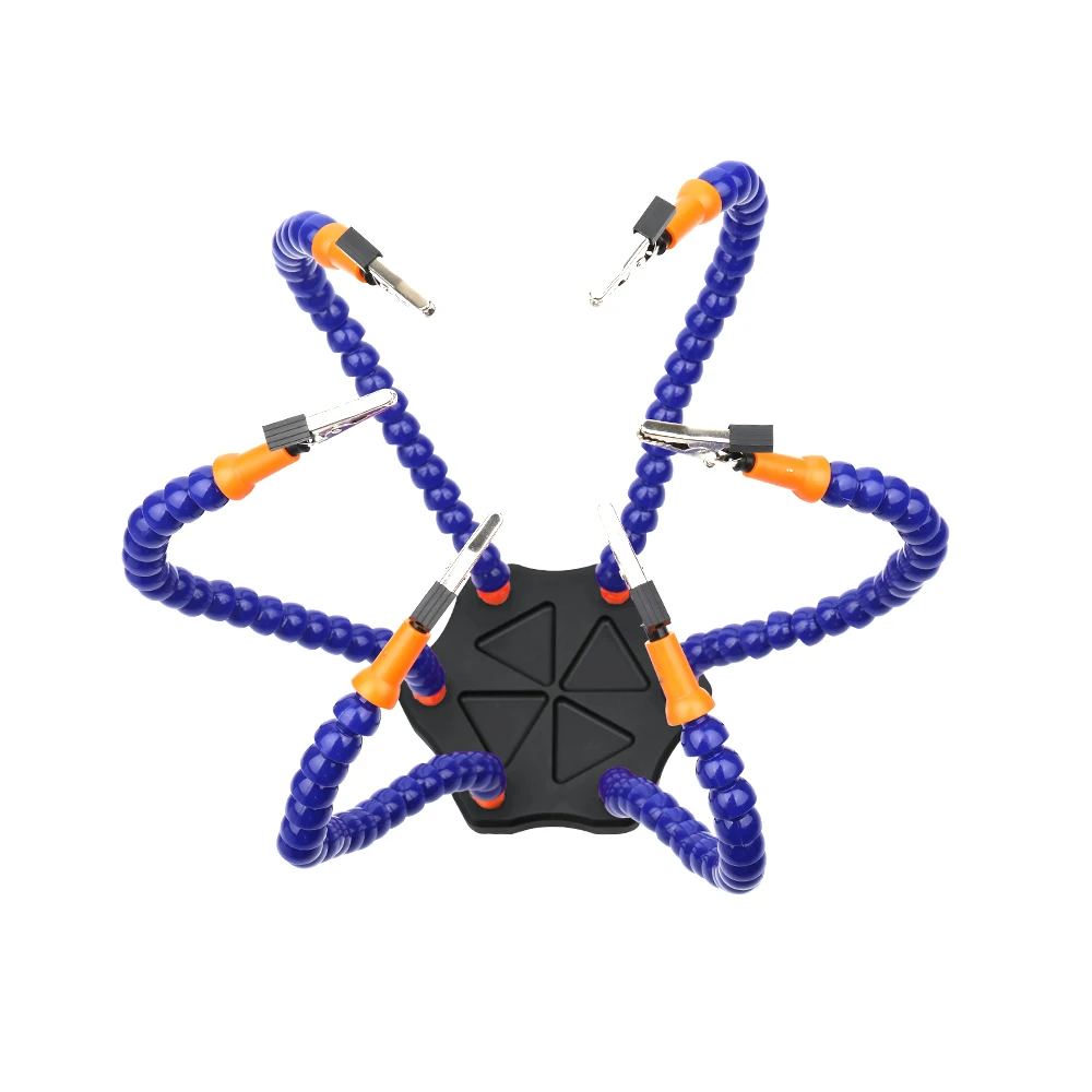 

Multifunctional Soldering Helping Hands with 6pcs Flexible Arms for Circuit Board Welding Auxiliary Tools rotated at 360 degrees