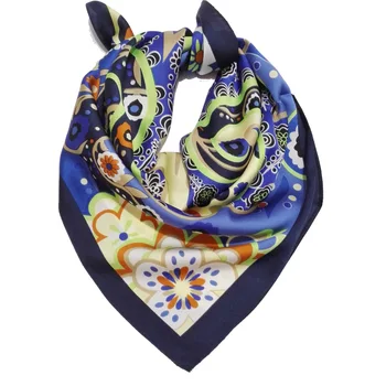 

Phertiful Spring Small Square Silk Scarf Women Brand Foulard Neckerchief Fashion Bandana Print Silk Scarves Office Gift 064