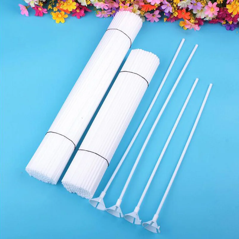 

10pcs/lot 32cm Balloons stick rod accessories high quality plastic balloon prop lever wedding birthday supplies party decor
