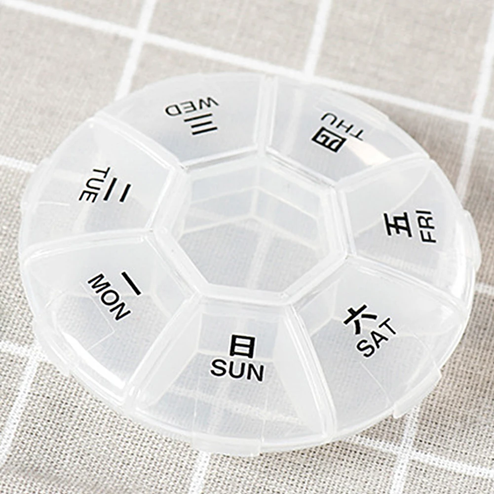 

Seven Day Pill Box Medicine Holder Tablet Storage Organiser Weekly Dispenser NEW