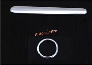 

2* Chrome Interior Engine Start Circle + Hand Brake Cover Trim For Jeep Wrangler Rubicon 20-2015