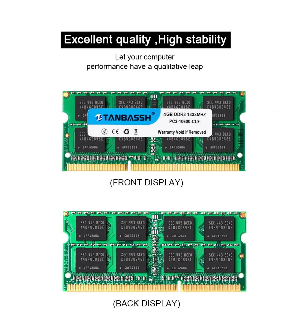 DDR3 ram sodimm ноутбук 4 ГБ/8 ГБ 1600 МГц 1,35 в PC3L ноутбук ram память TANBASSH