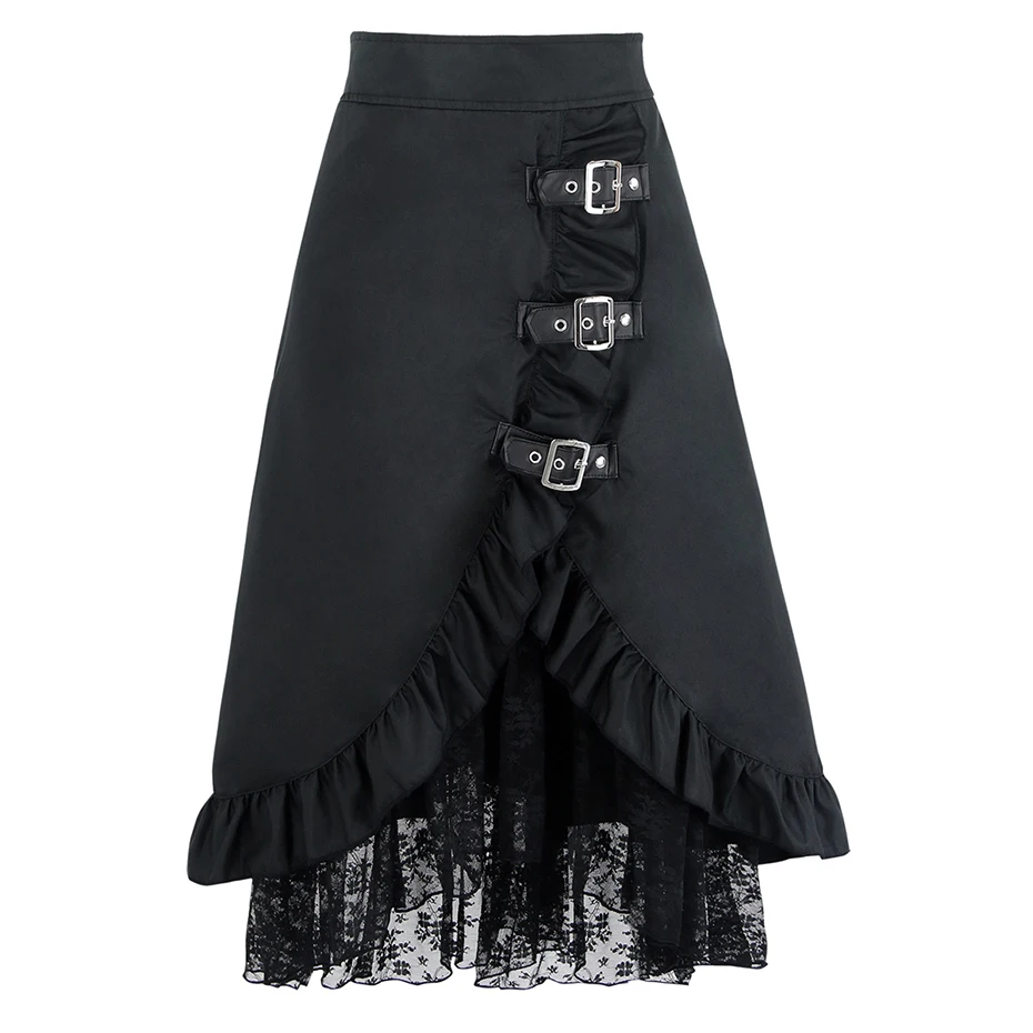 hot sale skirt women long asymmetrical cheap sexy skirts lace mid calf