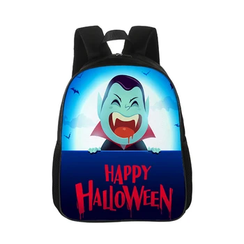 

Custom Ms. Men's Backpack Print Halloween Children's Student Casual Backpack Colorful Pattern Cartoon Halloween Pattern