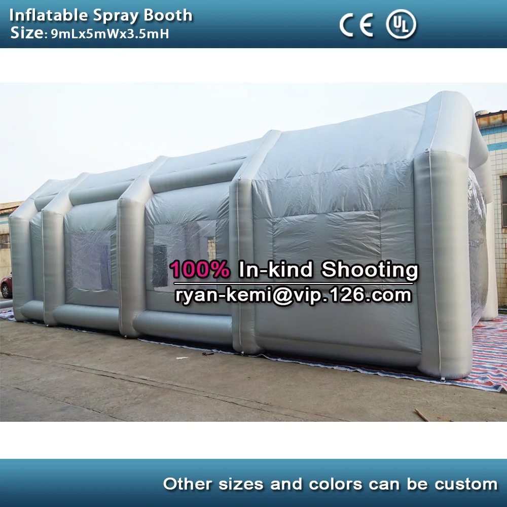 9mLx5mWx3.5mH inflatable spray booth inflatable paint booth tent