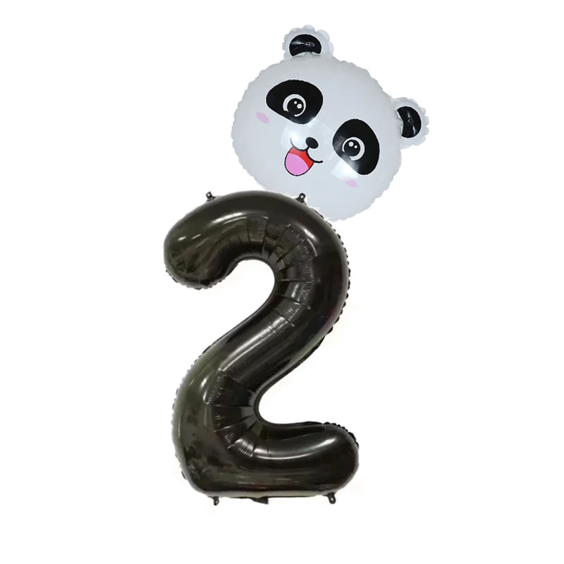 30 дюймов черный мультфильм панда фольги Воздушные шары животных баллон гелия сафари Джунгли Тема воздушный шар Декор для вечеринки в честь Дня рождения Дети Globos