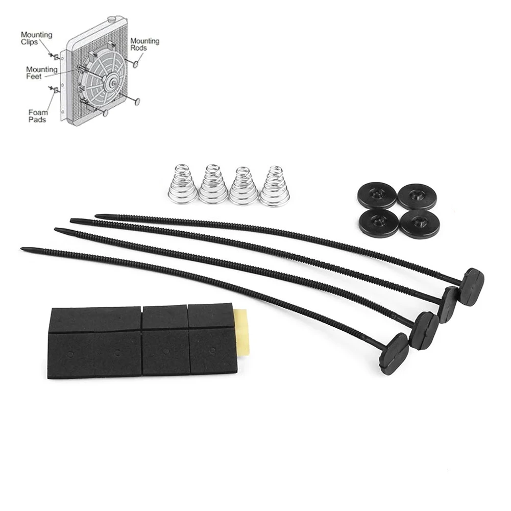 

Car Cooling Bracket Fan Mounting Kit Accessories Engine Convenient Electric Radiator Fitting Durable Cooler Tie Rod Universal